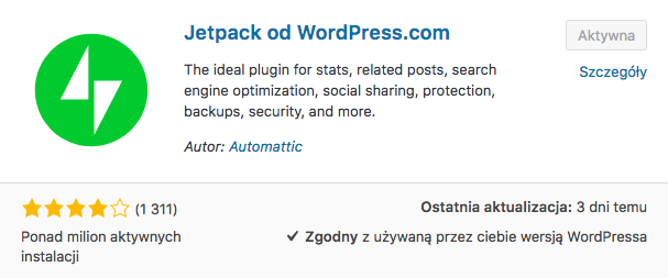 Jetpack z WordPress.com
