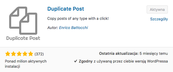 Duplikuj wpis (Duplicate Post)