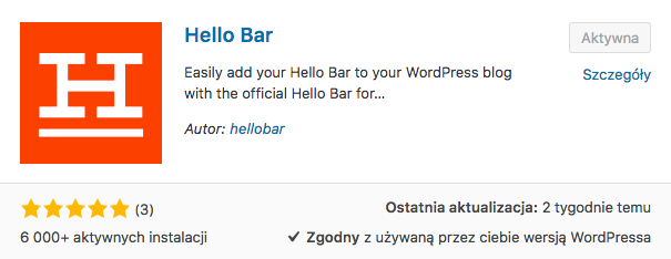 Hello Bar for WordPress